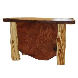 Rustic Redwood & Juniper Log Bar