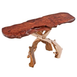 Rustic Redwood & Juniper Sofa Table