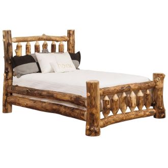 Rustic Colorado Aspen Log Bed