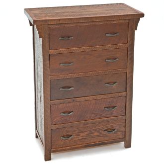 Rustic Oak 5 Drawer Chest