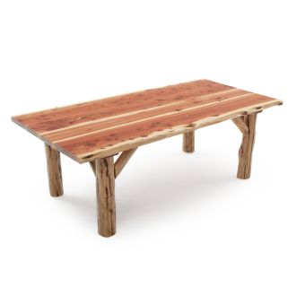 Red Cedar River Log Dining Table