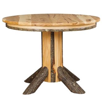 Saranac Hickory Round Single Pedestal Dining Table - 42" Diameter
