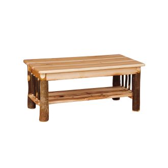 Saranac Hickory Log Spindle Coffee Table