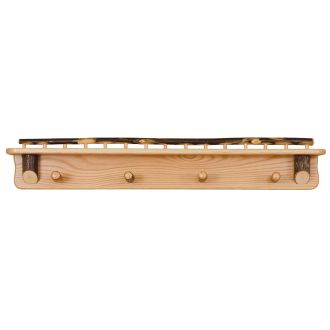 Saranac Hickory Pegged Wall Shelf