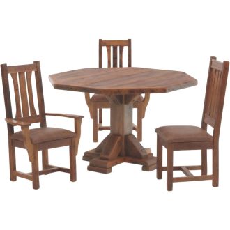 Stony Brooke Rustic Reclaimed Octagon Dining Set
