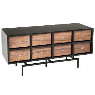 Soft Modern Deluxe 8 Drawer Sideboard shown in Golden Walnut