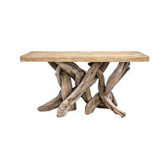 Modern Driftwood Log Sofa Table