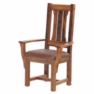 Stony Brooke Rustic Reclaimed Arm Dining Chair