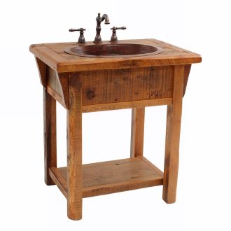 Stony Brooke Rustic Reclaimed Barn Wood Open Vanity