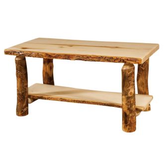 Aspen Highlands Rustic Log Coffee Table