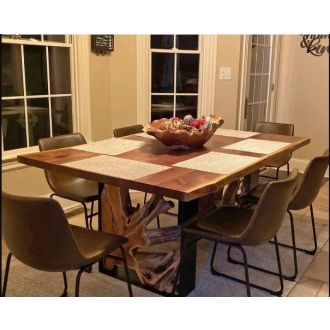 Vogue Upholstered Leather Dining Chair - Burnt Umber Cypress Leather