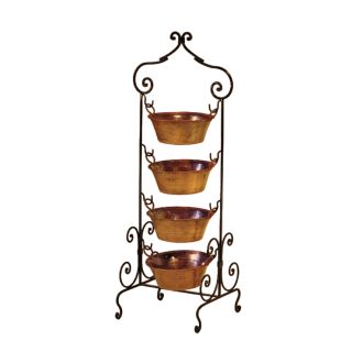 Tuscany Hammered Copper Tub Storage Stand