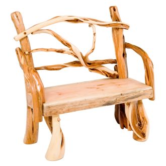 Twisted Trails Juniper Log Sitting Bench