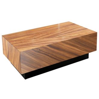 Urban Rustic Modern Storage Coffee Table - Golden Walnut