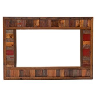 Barnwood Dresser Mirror in Vintage Colors