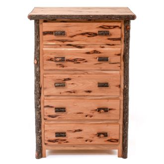 Cottage Hickory 5 Drawer Log Chest 