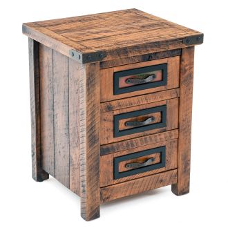 Copper Mesa 3 Drawer Nightstand
