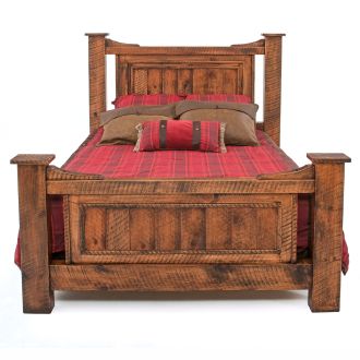 Timber Haven Barnwood Bed--Queen, Antique Barnwood finish