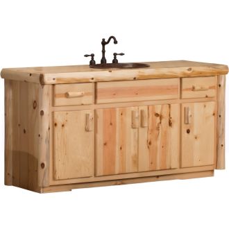 Woodlands Clean Cedar Log Vanity