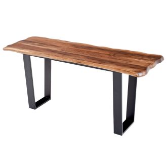 Wedge Live Edge Natural Wood Sofa Table