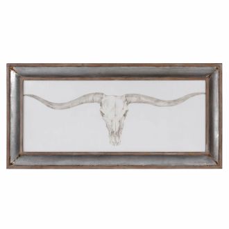 Western Skull Mount Framed Print