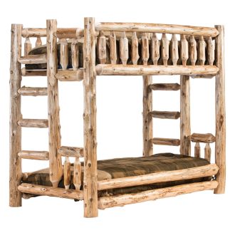 Cedar Lake Twin over Twin Log Bunk Bed