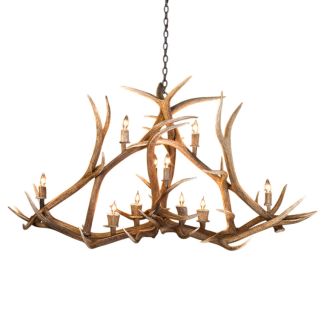 10 Light Elk Crossbar Antler Chandelier