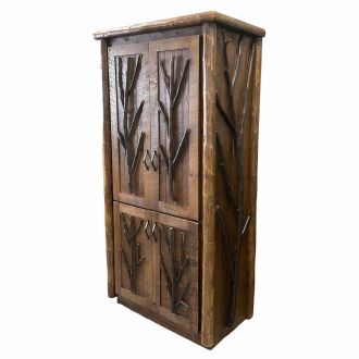 Woodland Forest Rustic Log Linen Closet
