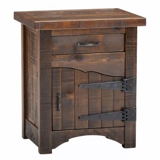 Woodland Park Rustic 1 Drawer Enclosed Nightstand