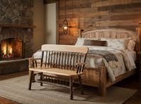 Rustic Wooden Bedroom Furniture: Some lifestyle images are created with AI for visualization purposes. Crafted from natural solid wood, each piece is unique and will vary.