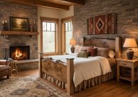 Rustic Wood Bed: Some lifestyle images are created with AI for visualization purposes. Crafted from natural solid wood, each piece is unique and will vary.