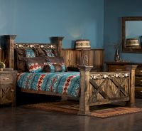Antler & Barnwood Queen Bed
