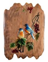 Blue Birds Wood Art