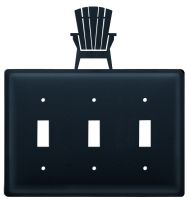 Wrought Iron Adirondack Triple Switch Cover