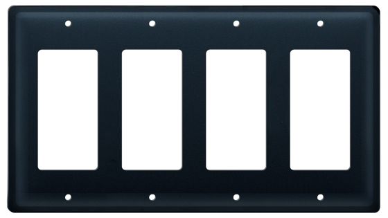 Wrought Iron Plain Quad GFI Cover