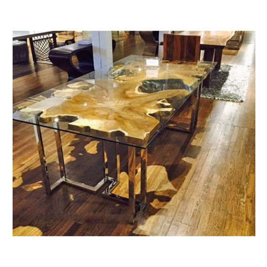 Modern Organic Slab Dining Table