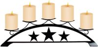Wrought Iron Star Table Top Pillar Holder