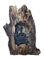 Rustic Lazy Bear Wood Art