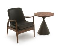 Modern Pendant Hardwood End Table - Black Walnut Top - Natural Clear Finish