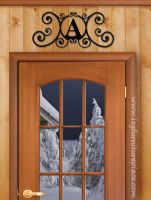 Wrought Iron Letter House Plaque