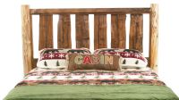 River Rustic Live Edge Slab Barnwood Headboard