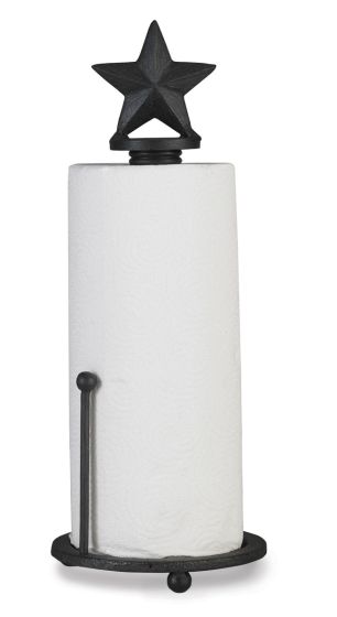 Rustic Black Star Paper Towel Holder