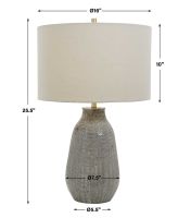 Monacan Brown and Gray Ceramic Table Lamp