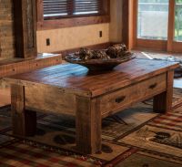 Old Sawmill 1 Drawer Barn Wood Coffee Table