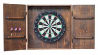 Reclaimed Wood Dartboard Cabinet--Dartboard & darts NOT included.