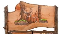 Create-A-Scene Carved Wildlife Aspen Log Bunk Bed--Bedded Buck