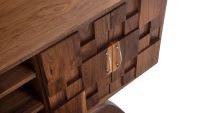 Contemporary Classic Wood Tile Entertainment Center