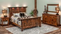 Rustic Barnwood Panel Bed