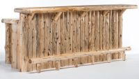 Cedar Lake Solid Wood Rustic Bar - Custom Epoxy Finish