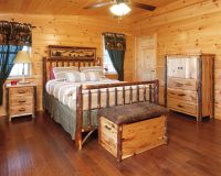 Rustic Hickory Bedroom Furniture Set